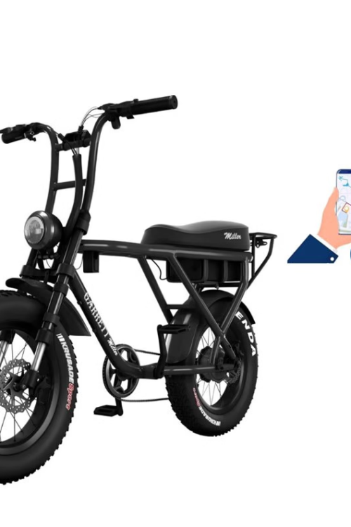 Vélo électrique biplace cargo garrett miller x, bat double, tout terrain