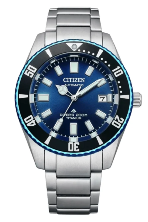 Montre Citizen Promaster Marine Fujitsubo Super Titanium automatique cadran bleu bracelet titane 41 mm