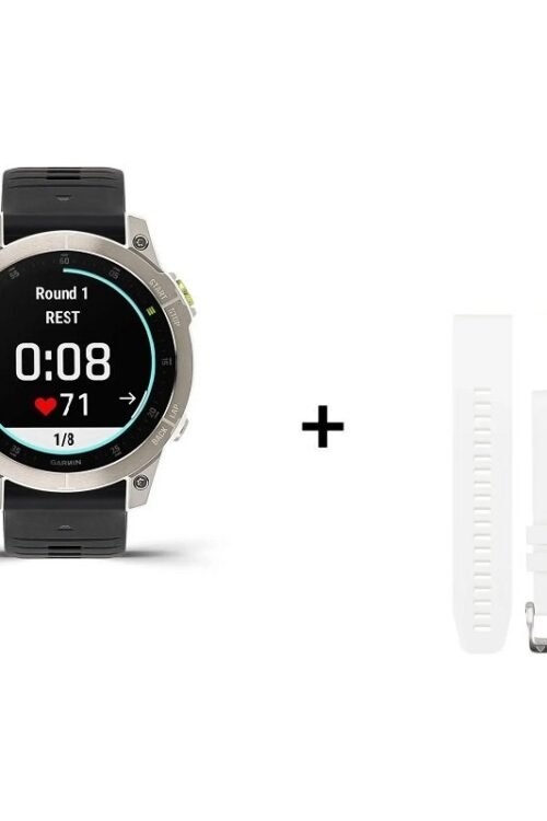 Montre Garmin  EPIX Gen 2 Sapphire Titane + bracelet silicone noir
