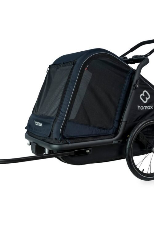 Remorque chien vélo Hamax ​ – Pluto Large – bleu marine/noir