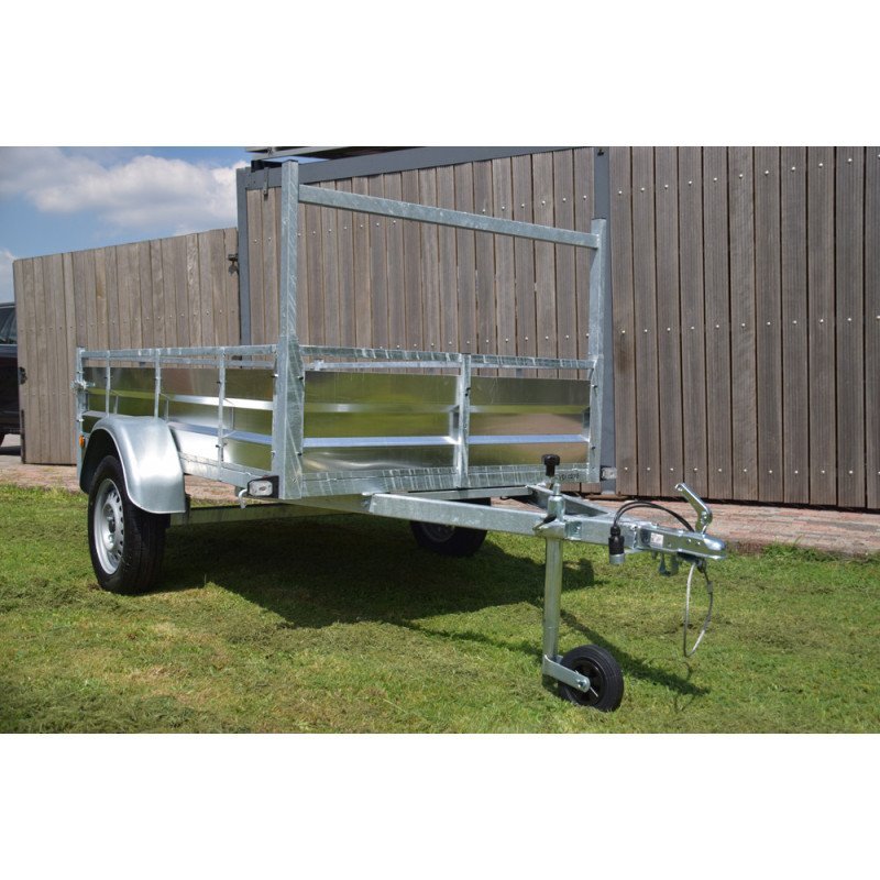Remorque 225×132 cm aluminium simple essieu