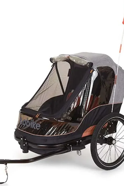 Remorque vélo enfants 2 places 2 en 1 avec kit piéton Bobike